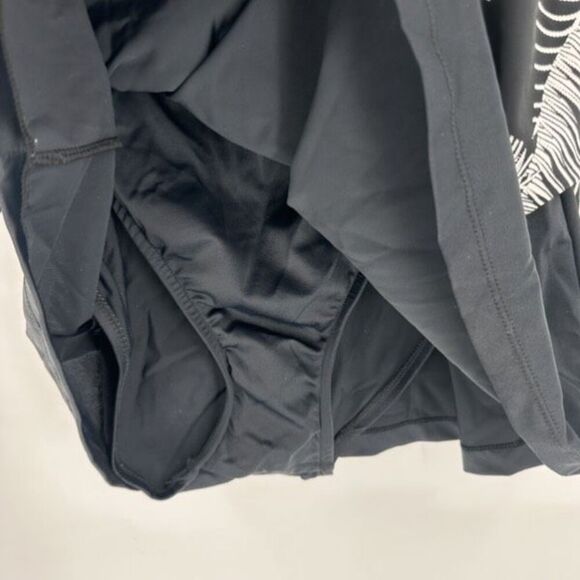 Azul by Maxine Of Hollywood Women's Skirted‎ Swim Dress One Piece Black White 8 - Picture 7 of 13